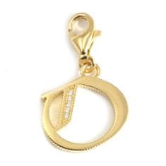 Thomas Sabo Prívesok "Písmeno O" , 1621-414-39, Charm Club, 925 Sterling silver, 18k yellow gold plating, zirconia white