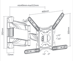 MAX Výsuvný držiak MTM6310FM pre TV 23“ – 55“