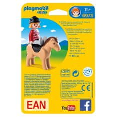 Playmobil Jazdkyňa s koňom , 1.2.3, 2 ks