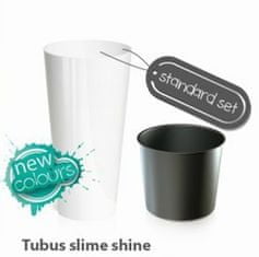 Kaxl Plastový kvetináč 8L TUBUS SLIME SHINE Farba: Limetka DTUS200S-389U