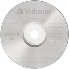 VERBATIM DVD-R AZO 4,7GB, 16x, wrap 50 ks (43788)