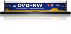 VERBATIM DVD+RW SERL 4,7GB, 4x, spindle 10 ks (43488)