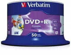 VERBATIM DVD+R AZO 4,7GB, 16x, printable, spindle 50 ks (43512)