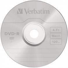 VERBATIM DVD-R AZO 4,7GB, 16x, slim case 100 ks (43547)