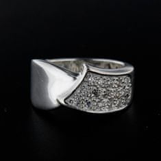 Amiatex Strieborný prsteň 14295 + Nadkolienky Gatta Calzino Strech, 56