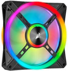 Corsair iCUE QL140 RGB, 2x140mm, Lighting Node CORE, čierny