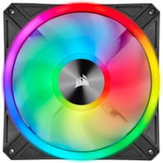 Corsair iCUE QL140 RGB, 2x140mm, Lighting Node CORE, čierny