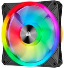 Corsair iCUE QL140 RGB, 2x140mm, Lighting Node CORE, čierny