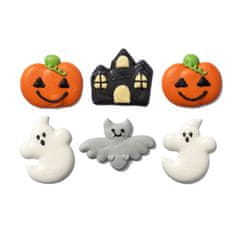 Decora Cukrová dekorácia Halloween tekvica, duch a strašidelný kostol 6 ks