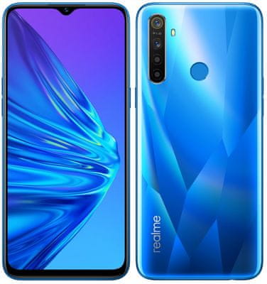 Realme 5, veľký displej, dlhá výdrž veľkokapacitná batéria, výkonný procesor, štyri fotoaparáty, ultraširokouhlý, makro, portrétne kamera