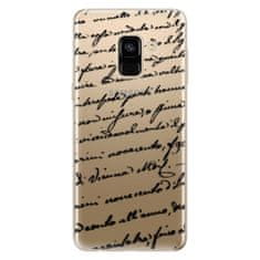 iSaprio Silikónové puzdro - Handwriting 01 - black pre Samsung Galaxy A8 2018