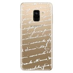 iSaprio Silikónové puzdro - Handwriting 01 - white pre Samsung Galaxy A8 2018