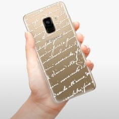 iSaprio Silikónové puzdro - Handwriting 01 - white pre Samsung Galaxy A8 2018