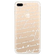 iSaprio Silikónové puzdro - Handwriting 01 - white pre Apple iPhone 7 Plus / 8 Plus