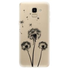 iSaprio Silikónové puzdro - Three Dandelions - black pre Samsung Galaxy J6