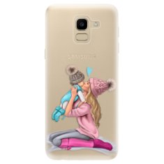 iSaprio Silikónové puzdro - Kissing Mom - Blond and Boy pre Samsung Galaxy J6