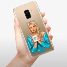 iSaprio Silikónové puzdro - Coffe Now - Blond pre Samsung Galaxy A8 2018