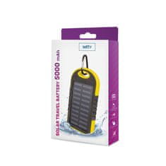 setty. solárna žltá powerbanka 5000mAh 5V GSM036557