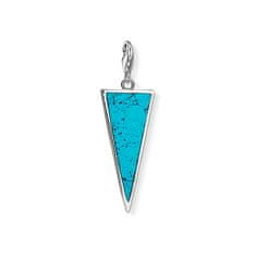 Thomas Sabo Prívesok "Tyrkysový trojuholník" , Y0024-404-17, Charm Club, 925 Sterling silver, simulated turquoise