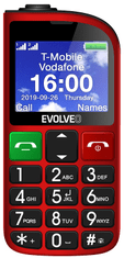 Evolveo EasyPhone FM, červený - rozbalené