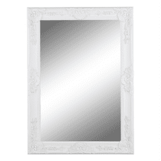 KONDELA Zrkadlo, drevený rám biele farby, MALKIA TYP 9