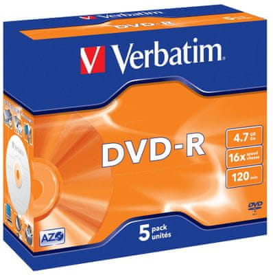 DVD-R Verbatim, vysoká kapacita, optické disky, dlhá životnosť