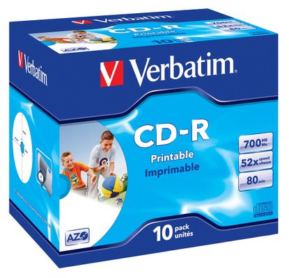 CD-R Verbatim, vysoká kapacita, optické disky, dlhá životnosť, potlačené