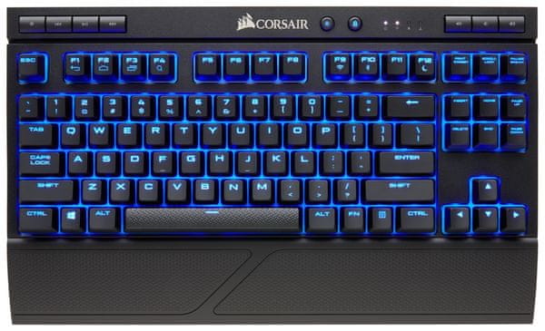 Herná mechanická klávesnica Corsair K63 Wireless, Cherry MX Red, US rýchla odozva anti-ghosting multi-key rollover podsvietenie ergonomická softvér na herné makrá