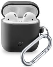 CellularLine Ochranný kryt s karabínou Bounce pre Apple AirPods 1 & 2 BOUNCEAIRPODSK, čierny