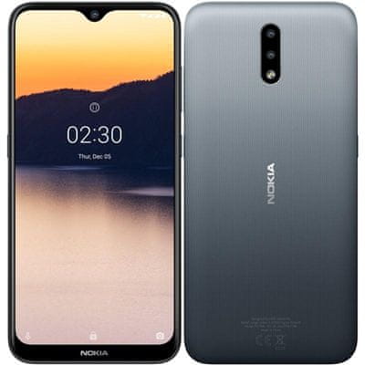 Nokia 2.3, Android One, veľký displej, najnovší Android, dlhá výdrž batérie, duálny fotoaparát, umelá inteligencia