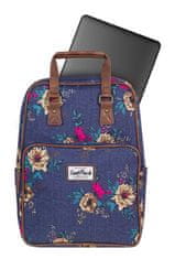 CoolPack Voľnočasový batoh Cubic Blue Denim Flowers