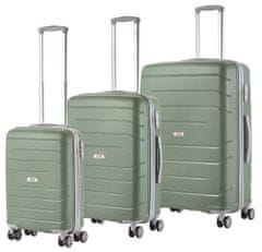 TRAVEL Z Sada kufrov Big Bars Olive 3-set