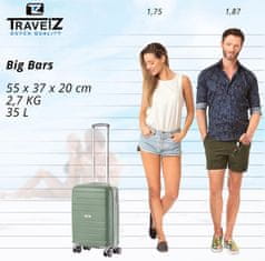 TRAVEL Z Sada kufrov Big Bars Olive 3-set