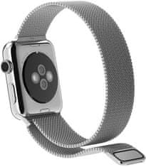 4wrist Oceľový milánsky remienok na Apple Watch – Strieborný 42/44/45/49 mm