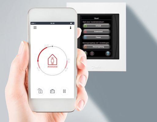 Danfoss Link CC Wifi PSU riadiaca jednotka, regulácia vykurovania, chytré kúrenie, regulácia kúrenia, Wi-Fi, ovládanie kúrenia telefónom, mobilnou aplikáciou