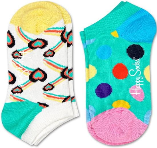 Happy Socks dievčenské ponožky 2-Pack Big Dot Low Socks