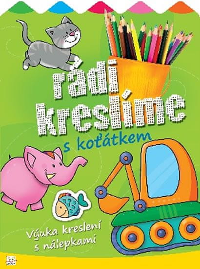 Rádi kreslíme s koťátkem - Výuka kreslení s nálepkami