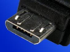 ROLINE Kábel USBA(M) - microUSB B(M), 5 pinov 0,8 m, čierny