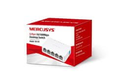 Mercusys MS105v2 5-port 10/100 mini Desktop Switch, 5 10/100 RJ45 ports, Plastic case