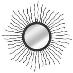 Vidaxl Nástenné zrkadlo slnečné lúče čierne 60 cm