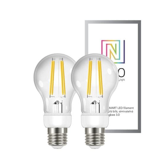 Immax Smart sada žiaroviek filament LED 2x E27 6,3W, teplá biela, stmievateľná, Zigbee 3.0