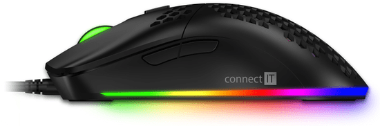 herná myš Connect IT Battle Air (CMO-5510-BK) RGB 7 200 DPI Huan pravoruká ergonómia