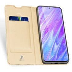 Dux Ducis Skin Pro knižkové kožené púzdro na Samsung Galaxy S20 Plus, zlaté