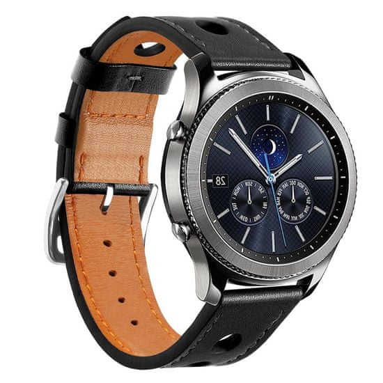 BStrap Leather Italy remienok na Samsung Gear S3, black