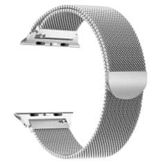 BStrap Milanese remienok na Apple Watch 38/40/41mm, Silver