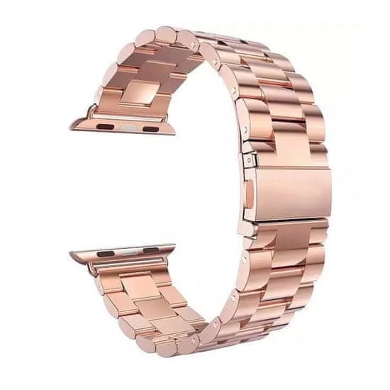 BStrap Stainless Steel Boston remienok na Apple Watch 38/40/41mm, Rose Gold