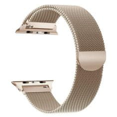 BStrap Milanese remienok na Apple Watch 42/44/45mm, Gold Cream