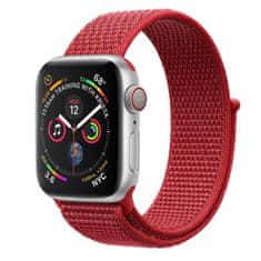 BStrap Nylon remienok na Apple Watch 42/44/45mm, Red