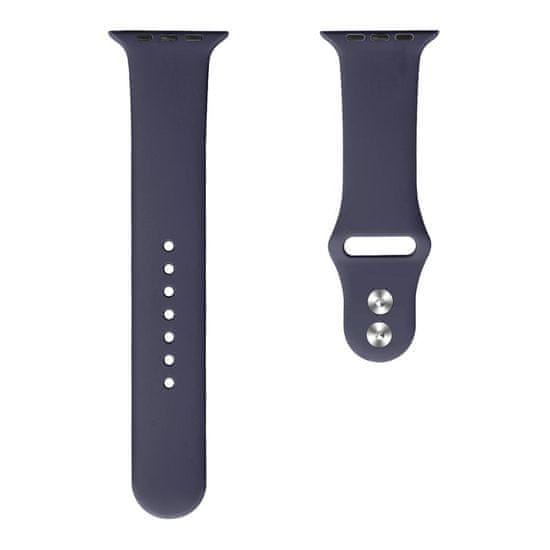 BStrap Soft Silicone remienok na Apple Watch 42/44/45mm, Midnight Blue