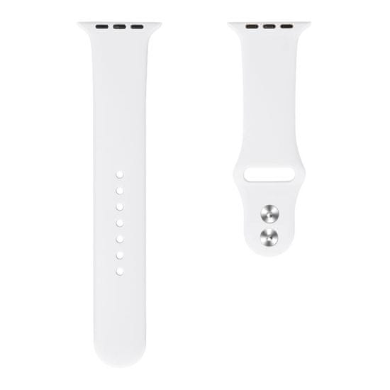 BStrap Soft Silicone remienok na Apple Watch 38/40/41mm, White